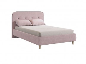 Кровать 1200 Лео велюр нежно-розовый в Каслях - kasli.mebel74.com | фото