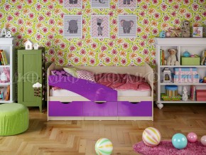 Кровать Бабочки 1600 Фиолетовый металлик в Каслях - kasli.mebel74.com | фото 1