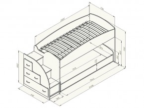 Кровать чердак Дюймовочка 4/2 Розовый в Каслях - kasli.mebel74.com | фото 2