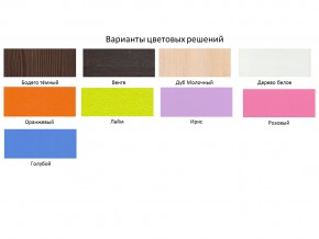 Кровать чердак Кадет 1 с лестницей Белое дерево-Голубой в Каслях - kasli.mebel74.com | фото 2