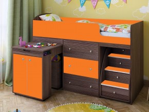 Кровать чердак Малыш 80х180 бодега-оранжевый в Каслях - kasli.mebel74.com | фото