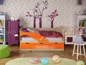 Кровать Дельфин-1 1600 Оранжевый металлик в Каслях - kasli.mebel74.com | фото