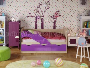 Кровать Дельфин-1 1800 Фиолетовый металлик в Каслях - kasli.mebel74.com | фото 1