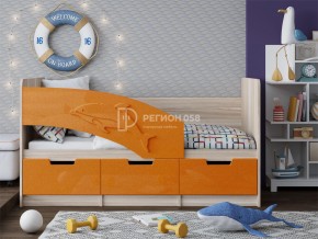 Кровать Дельфин-6 МДФ 1600 Оранжевый металлик в Каслях - kasli.mebel74.com | фото