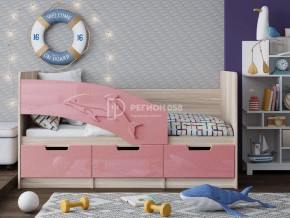 Кровать Дельфин-6 МДФ 1800 Розовый металлик в Каслях - kasli.mebel74.com | фото