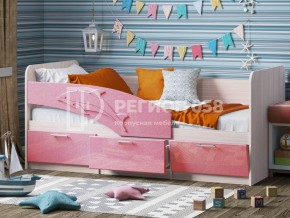 Кровать Дельфин МДФ 1600 Розовый металлик в Каслях - kasli.mebel74.com | фото