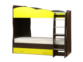 Кровать детская двухъярусная Юниор 2.1 желтая в Каслях - kasli.mebel74.com | фото 1