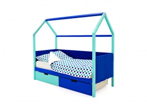 Кровать-домик мягкий Svogen с ящиками мятно-синий в Каслях - kasli.mebel74.com | фото 1