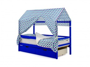 Кровать-домик Svogen с ящиками и бортиком синий в Каслях - kasli.mebel74.com | фото 5