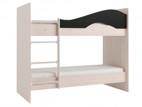 Кровать двухъярусная Мая на латофлексах млечный дуб-венге в Каслях - kasli.mebel74.com | фото