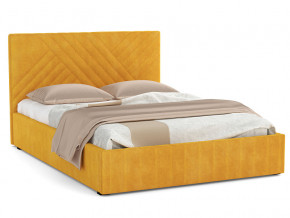 Кровать Гамма 1400 с основанием велюр тенерифе куркума в Каслях - kasli.mebel74.com | фото
