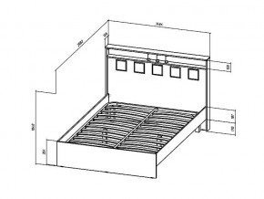 Кровать Коста-Рика 1400 в Каслях - kasli.mebel74.com | фото 2