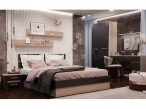 Кровать Ким 1400 Графит софт, сонома в Каслях - kasli.mebel74.com | фото 2