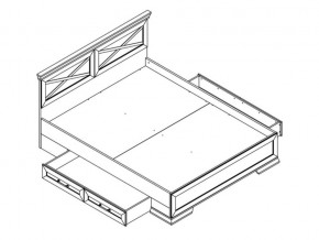 Кровать LOZ160х200 с ящиками Марсель ясень снежный в Каслях - kasli.mebel74.com | фото 2