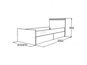 Кровать односпальная Ольга 13 800 в Каслях - kasli.mebel74.com | фото 3