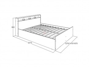 Кровать Ольга 17 1400 в Каслях - kasli.mebel74.com | фото 2