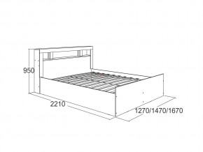 Кровать Ольга 19 1200 в Каслях - kasli.mebel74.com | фото 2