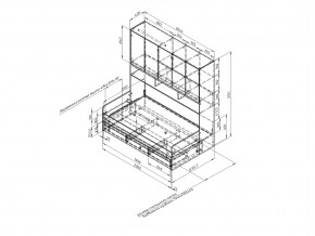 Кровать с антресолью Дельта Нэкст 21.04 белый в Каслях - kasli.mebel74.com | фото 3