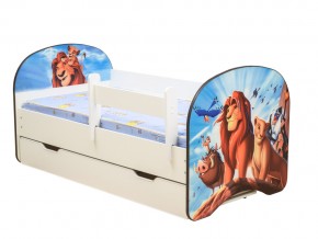 Кровать с фотопечатью с 1 ящиком Царь зверей 700*1400 в Каслях - kasli.mebel74.com | фото 1
