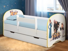 Кровать с фотопечатью с 1 ящиком Веселое семейство 700*1400 в Каслях - kasli.mebel74.com | фото 1