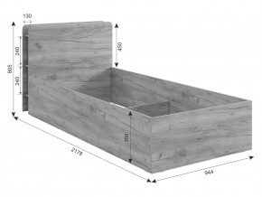 Кровать с подъемным механизмом Юниор дуб крафт золотой в Каслях - kasli.mebel74.com | фото 2