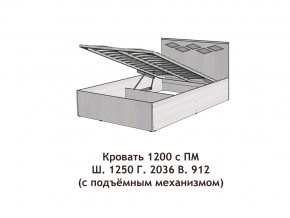 Кровать с подъёмный механизмом Диана 1200 в Каслях - kasli.mebel74.com | фото 2