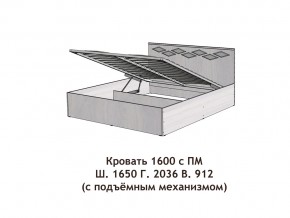 Кровать с подъёмный механизмом Диана 1600 в Каслях - kasli.mebel74.com | фото 3