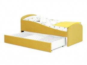Кровать с ящиком Letmo горчичный (велюр) в Каслях - kasli.mebel74.com | фото 8