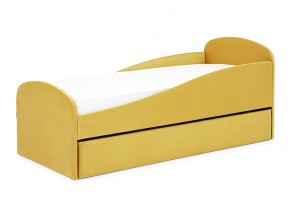 Кровать с ящиком Letmo горчичный (велюр) в Каслях - kasli.mebel74.com | фото 9