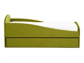 Кровать с ящиком Letmo оливковый (велюр) в Каслях - kasli.mebel74.com | фото 6