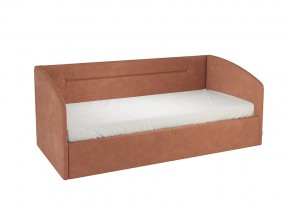 Кровать софа Альба 900 велюр персик в Каслях - kasli.mebel74.com | фото