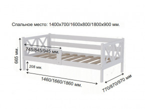 Кровать софа Аист-3 Классика белый 1400х700 мм в Каслях - kasli.mebel74.com | фото 2