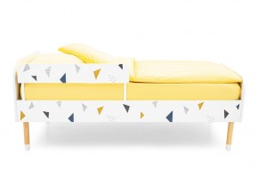 Кровать Stumpa Классика с бортиком рисунок Треугольники желтый, синий в Каслях - kasli.mebel74.com | фото 3