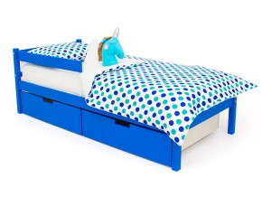 Кровать Svogen classic с ящиками и бортиком синий в Каслях - kasli.mebel74.com | фото
