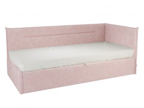 Кровать тахта Альба 900 велюр нежно-розовый в Каслях - kasli.mebel74.com | фото