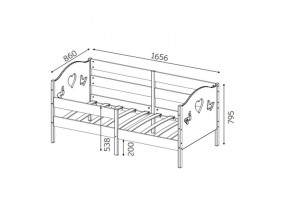 Кроватка-софа Звездочки 800х1600 мм в Каслях - kasli.mebel74.com | фото 2