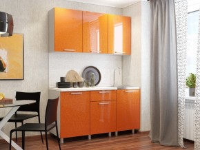 Кухня 1500 блестки оранж в Каслях - kasli.mebel74.com | фото 1