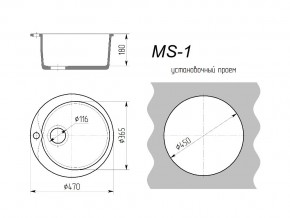 Кухонная мойка MS-1 в Каслях - kasli.mebel74.com | фото 2