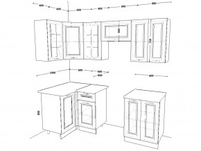 Кухонный гарнитур 10 Белый Вегас 1000х2200 мм в Каслях - kasli.mebel74.com | фото 2