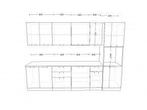 Кухонный гарнитур 16 Грецкий орех 3000 в Каслях - kasli.mebel74.com | фото 2