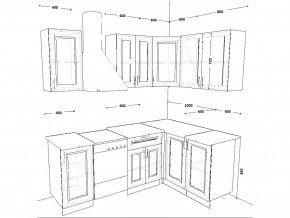 Кухонный гарнитур 2 Белый Вегас 1600х1400 мм в Каслях - kasli.mebel74.com | фото 2