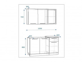 Кухонный гарнитур 3 Грецкий орех 1200 в Каслях - kasli.mebel74.com | фото 2