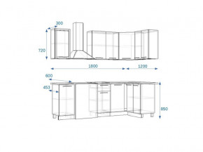 Кухонный гарнитур 6Р РоялВуд 1800*1200 мм в Каслях - kasli.mebel74.com | фото 2