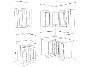 Кухонный гарнитур 8 Белый Вегас 1600х1200 мм в Каслях - kasli.mebel74.com | фото 2