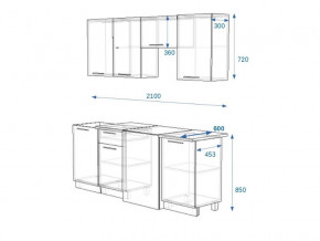 Кухонный гарнитур 8Р РоялВуд 2100 мм в Каслях - kasli.mebel74.com | фото 2