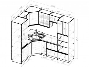 Кухонный гарнитур Амели оптима 1800х2400 мм в Каслях - kasli.mebel74.com | фото 6