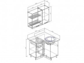 Кухонный гарнитур Антрацит 1000х1000 в Каслях - kasli.mebel74.com | фото 3