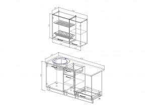 Кухонный гарнитур Антрацит 1600 в Каслях - kasli.mebel74.com | фото 3