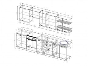 Кухонный гарнитур Антрацит 3000 в Каслях - kasli.mebel74.com | фото 3