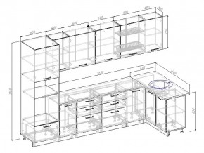 Кухонный гарнитур Антрацит 3200х1400 в Каслях - kasli.mebel74.com | фото 3